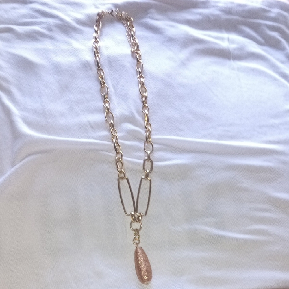 Elegant Cocoon Gold Tone Chain Necklace